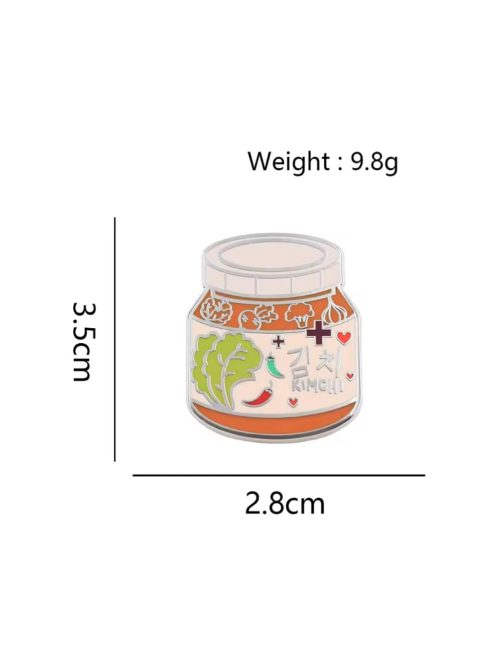 Kimchi Jar Hard Enamel Pin - Picture 3 of 3
